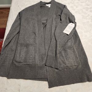 NWT Black Time And True Open Front Cardigan Size M